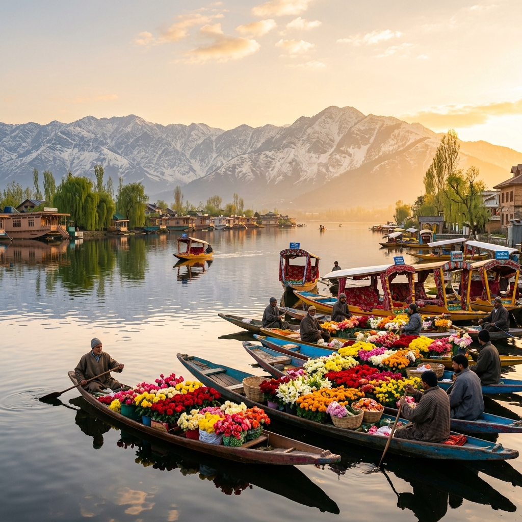 Dal Lake Kashmir - Shikara boats